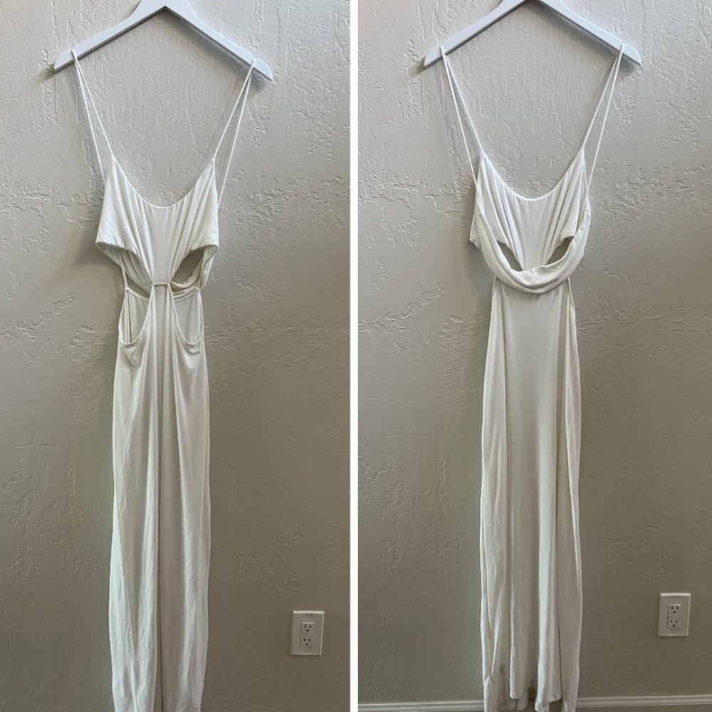Free People White Cutout Midi Slip Dress - Picture 6 of 9
